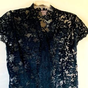 Ann Taylor black Lace blouse
